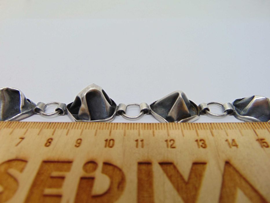 Bratara modernista din argint semnat PR