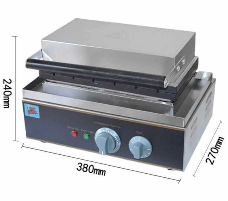 Професионален гофретник за Хот Дог и Корн Дог Don Gelato – Тефлон