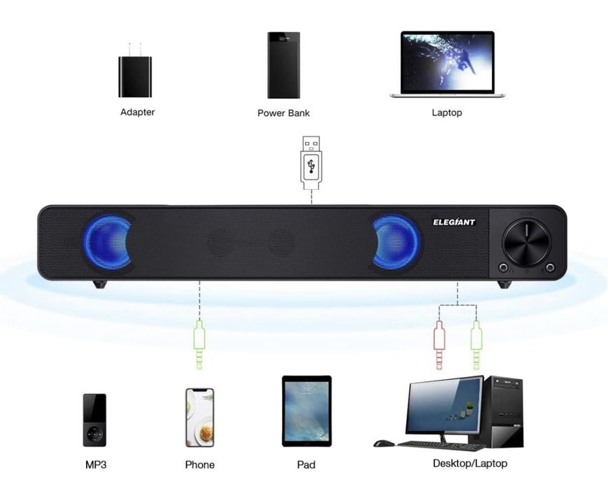 Mini soundbar elegiant sr200