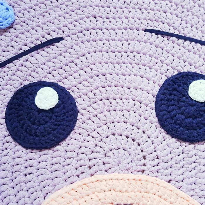 Коврик"Мишка"ручной работы