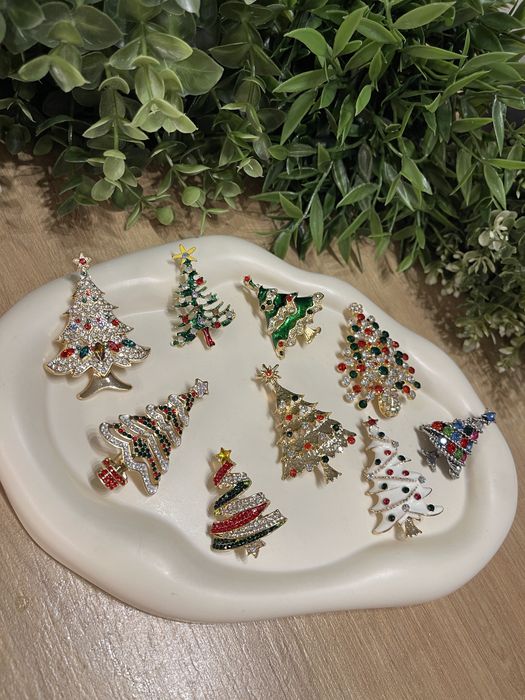 Коледна брошка, Брошка Елха, подарък за коледа