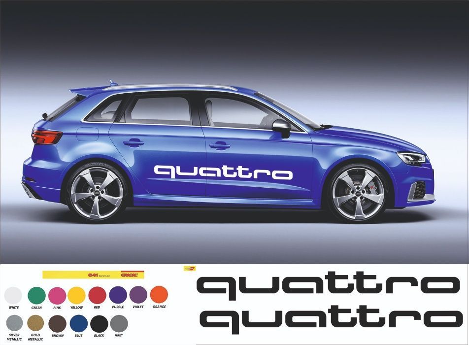 Аudi quattro sticker ауд стикер s line sline rs s3 s4 s6 a3 a6 a8