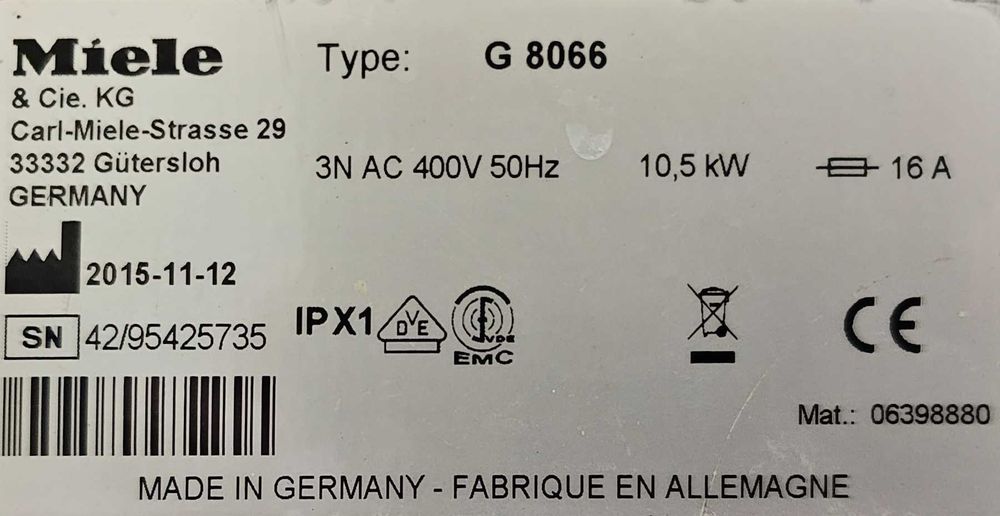 Професионална Съдомиялна машина Miele G8066 с 12 месеца гаранция