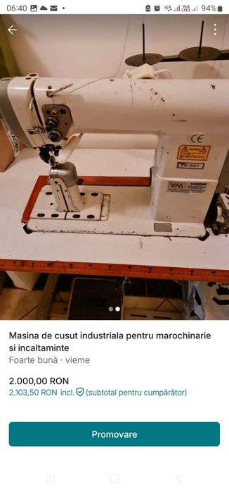 Mașina de cusut industriala