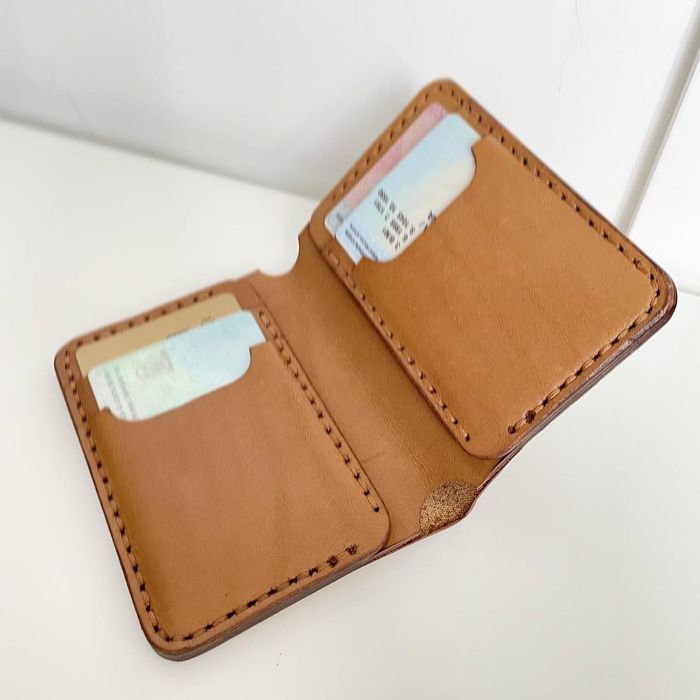 Кожаное портмоне ручной работы!