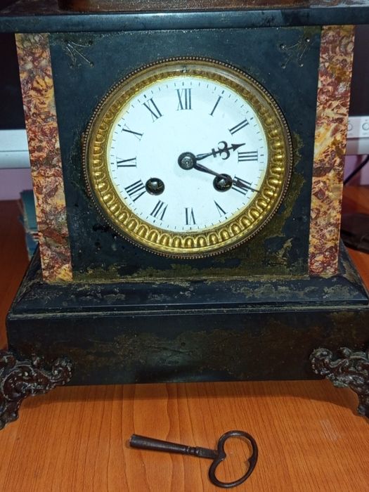 Ceas cu pendul de șemineu francez sec.XIX, S.Marti et Cie