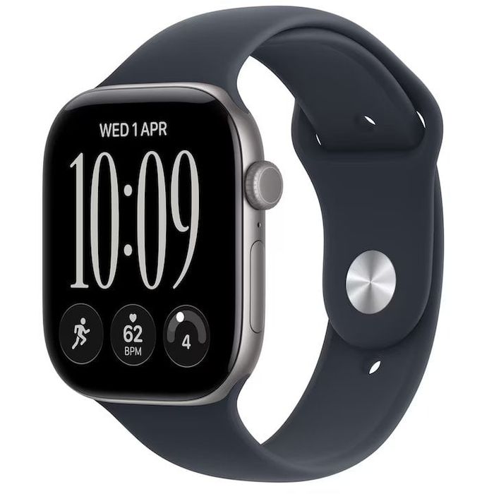Apple Watch Seria 12 46mm Space Grey Aluminium Navy Blue Sport Band No