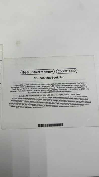 Macbook Pro 13 M2 2022 8/256 85%