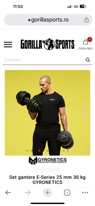 Gantere reglabile noi set 30 kg, 15 kg+15 kg=30 kg