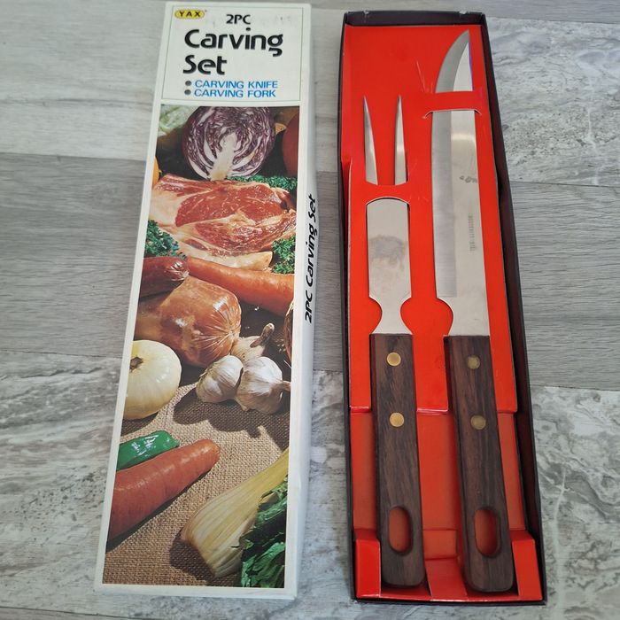 Set vintage de feliat si tranșat(Carving Set)Yax