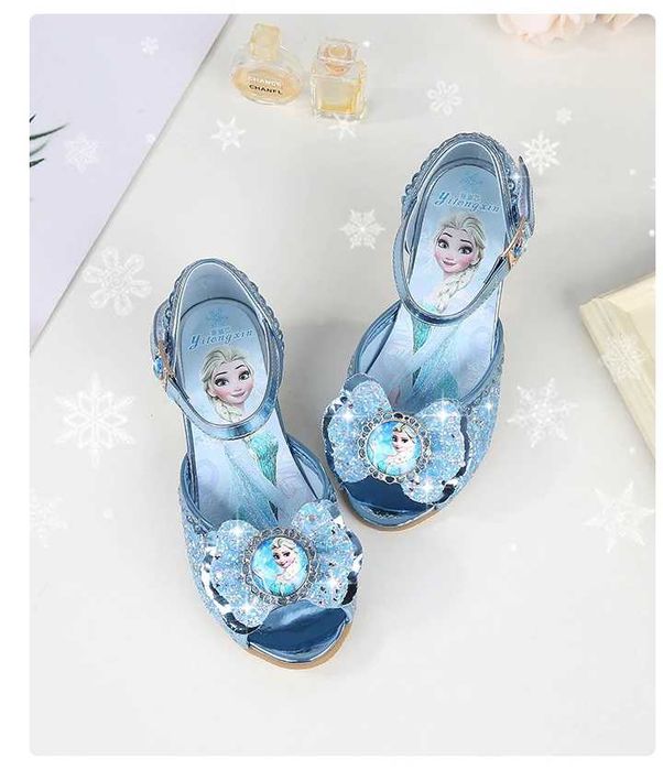 Pantofi Elsa Frozen cu toc