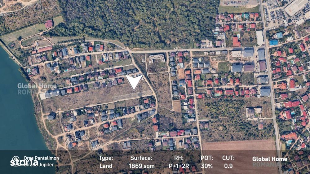 Teren Dezvoltare | 1.869 mp | PUD Aprobat | Str. Jupiter - Pantelimon