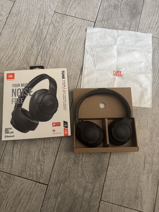 Casti audio Over-Ear JBL Tune 770NC, Wireless, ANC, Bluetooth, Multi-Point, Negru