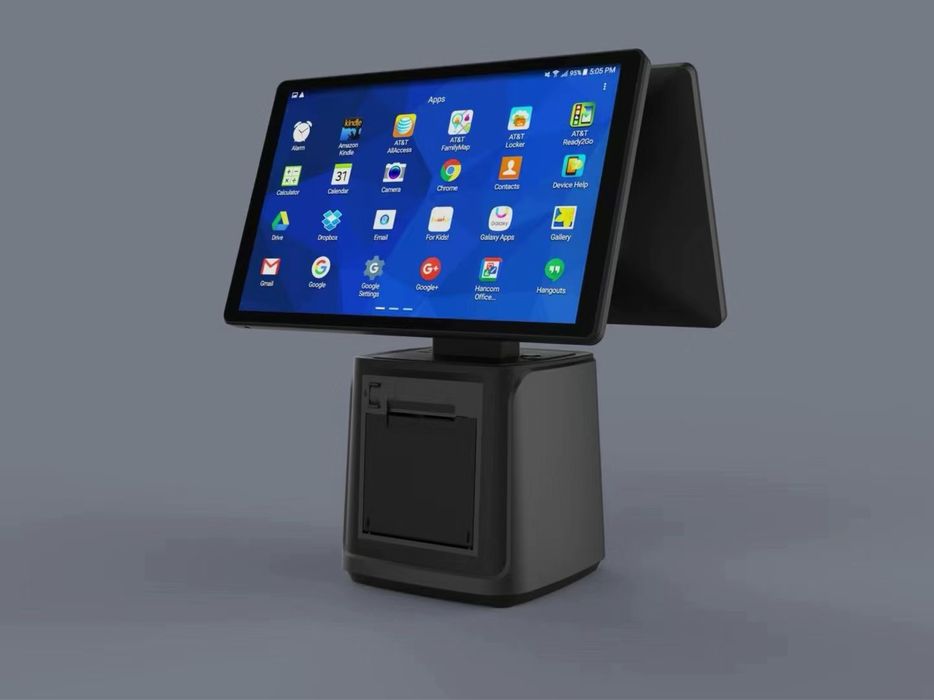 POS Сенсорные моноблоки с двумя дисплеями Windows Android для магазина