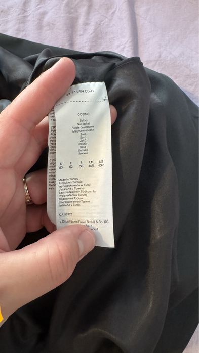 Costum S Oliver Negru Black Label Marimea 50(M)