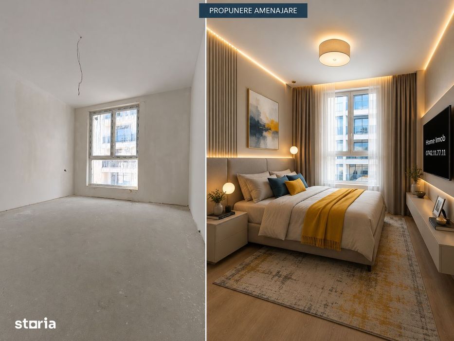 2 camere premium Floreasca 60 mp bloc 2022 et 5/6 comision 0