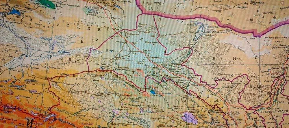 Большая карта КИТАЯ подробная настенная 250см х 150см (ПЭТ)