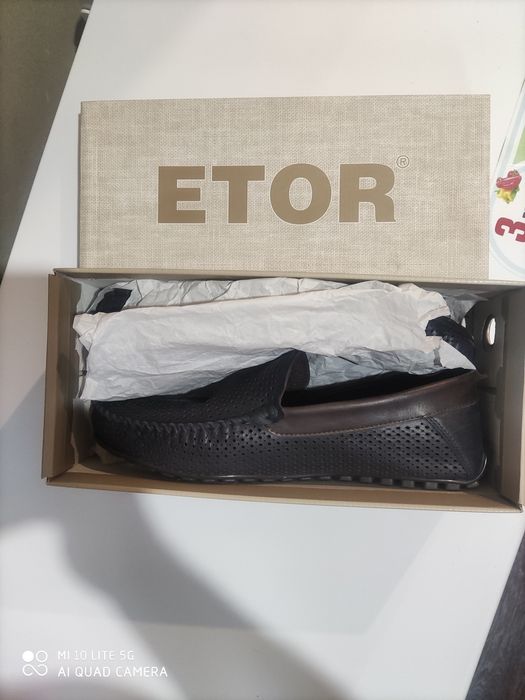 Мокасины ETOR летние ( кожа)