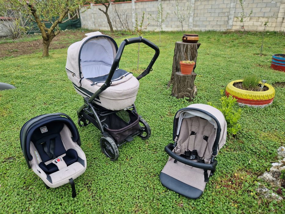Бебешка количка 3в1 Peg Perego BOOK PLUS Modular Elite Luxe Beige 2017