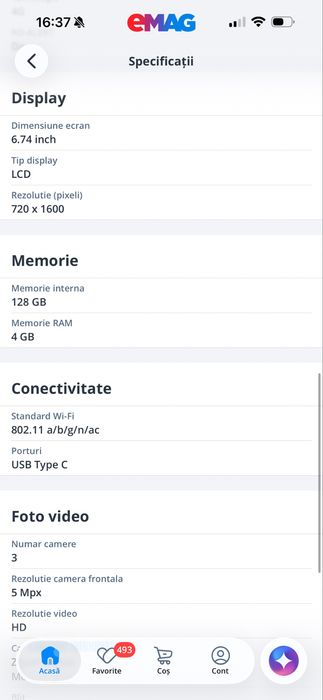 vand telefon Honor X5c plus 128 GB