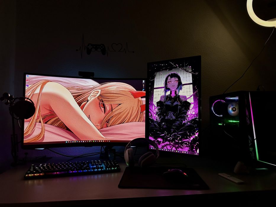 Игровой ПК RTX 3060 Ti, 32GB, 2 монитора 240Hz, стол, кресло, сетап