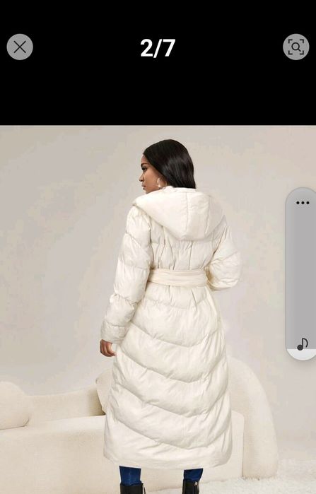 Дамско зимно бяло яке