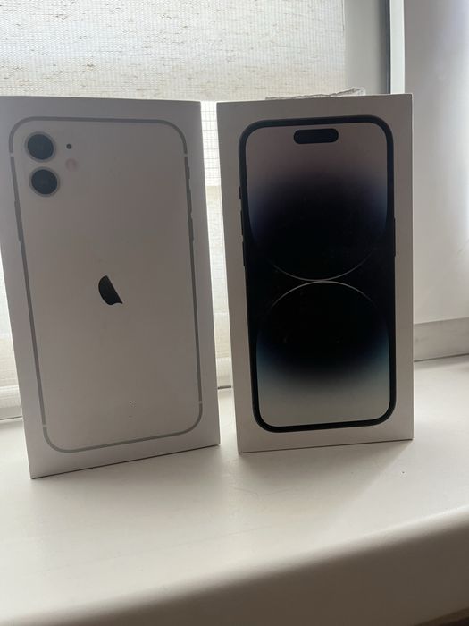 Коробки iPhone 14 Pro и iPhone 11 White оригинал