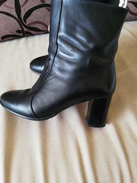 Botine negre piele naturala