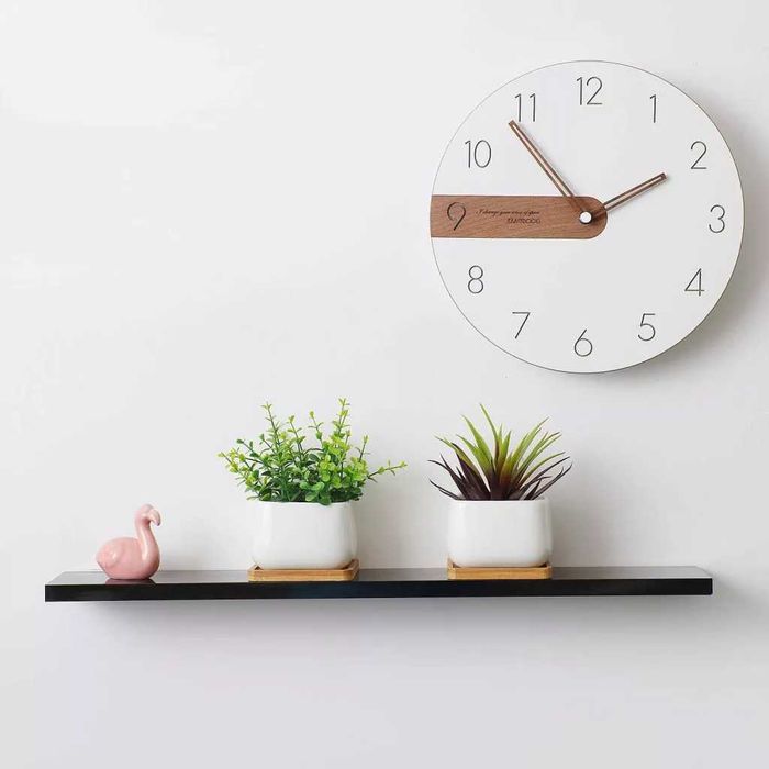 Set 2 ghivece din ceramică, cu suport din bambus