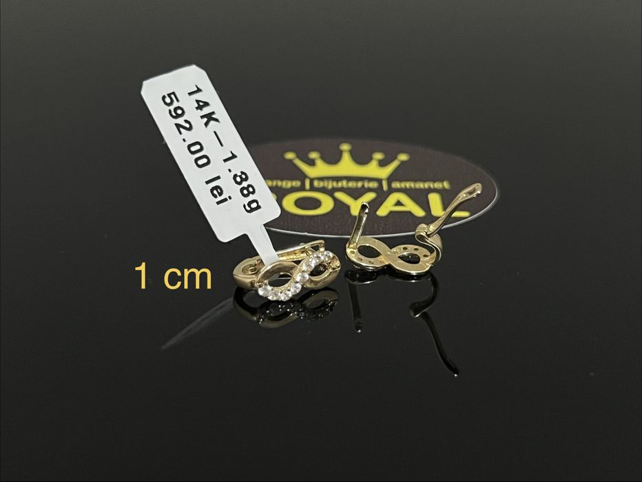 Bijuteria Royal CB : Cercei infinit aur 14k 1,38 grame