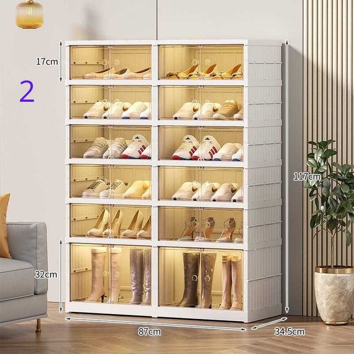 Обувница  Стойка для обуви 9 яруса Пластиковый шкаф для хранения обуви
