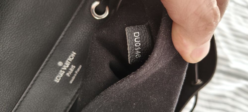 Rucsac  original Louis Vuitton negru piele