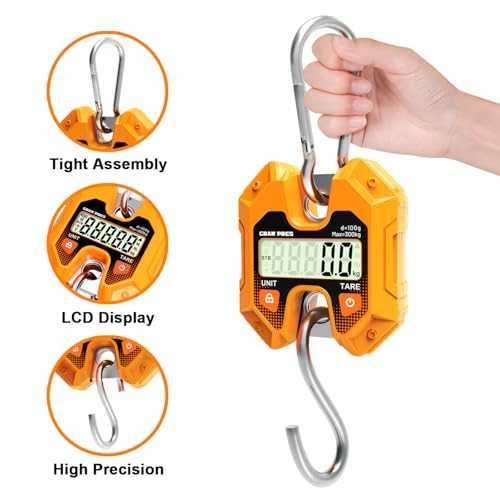 GRAM PRES дигитален висящ кантар 300 кг с кука LCD