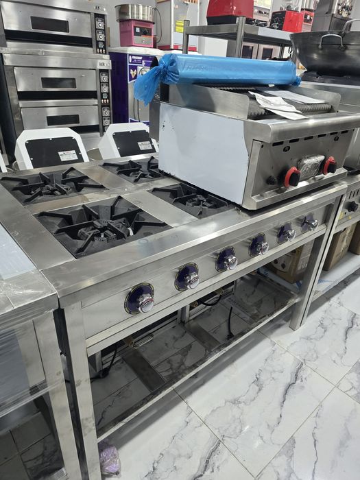 Газ плита 6 конфорки газ плита Gaz plita газ плита из нержавейки gazpl