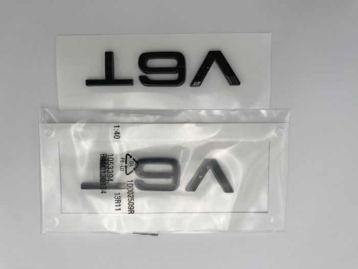 Emblema AUDI V6T aripa negru