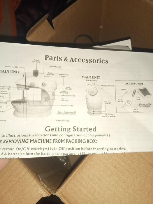 Мини машинка швейная