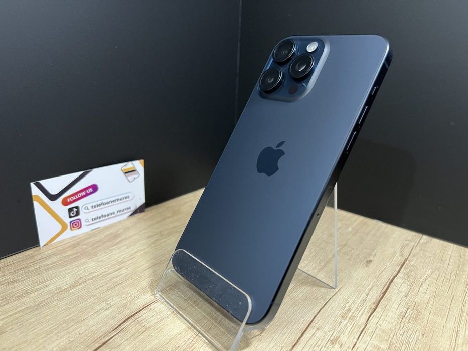 Iphone 15 Pro Max 256Gb Blue Titanium Second-Hand Foarte Bun 3 ani gar