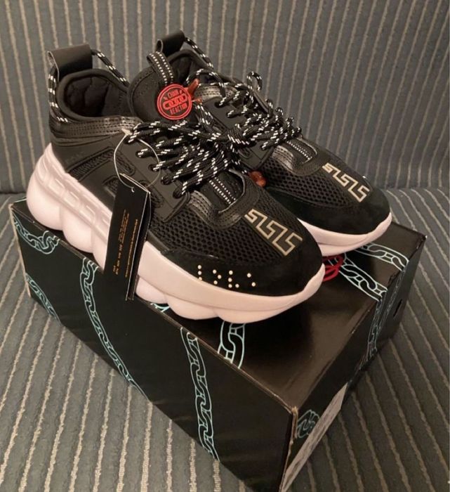 Adidasi Versace Chain reaction medusa negri albi
