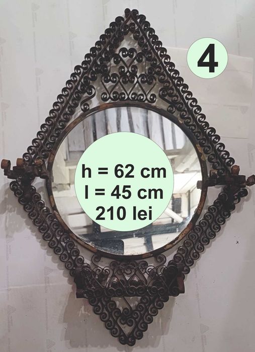 Oglinzi cu rama veche din fier