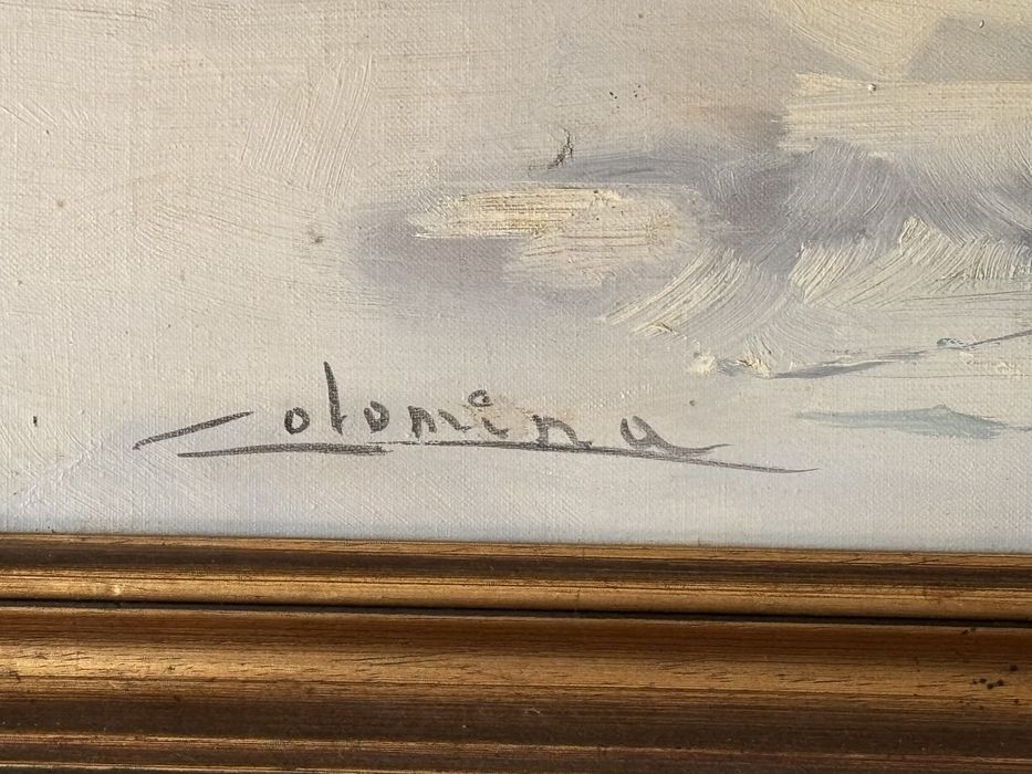 Tablou pictura veche ulei pe pamza