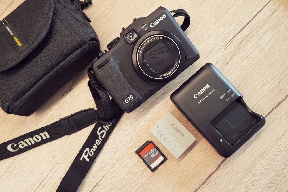 Aparat foto Canon G15 Powershot superb TOP geanta Card instagram