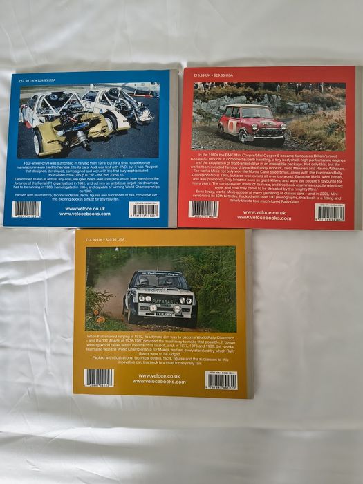 Carte rally wrc Fiat 131 abarth, Peugeot 205t16, mini cooper