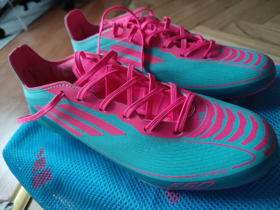 Ghete fotbal Adidas F50 MESSI AQUA/PINK
