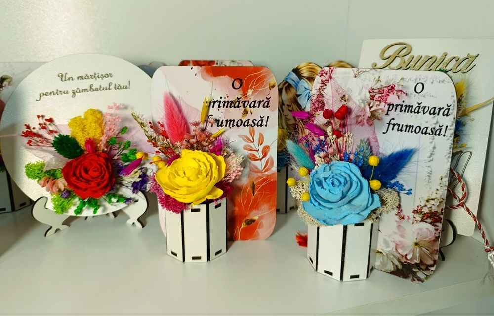 Decorațiuni licheni si flori