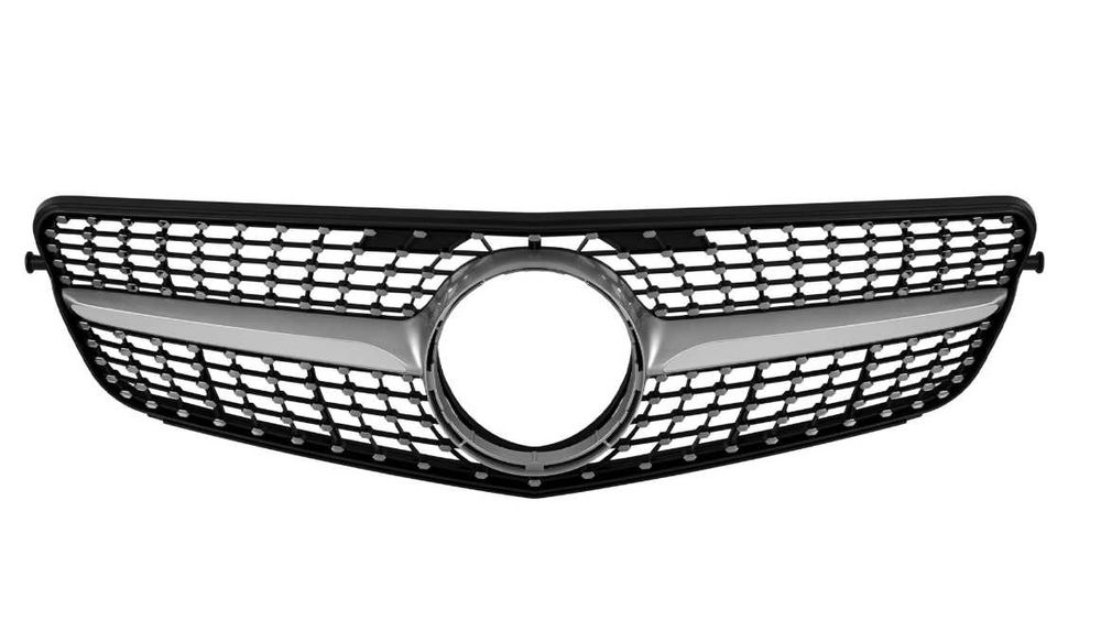 Диамантена решетка за Mercedes C класа W204 Хром 2007-2014