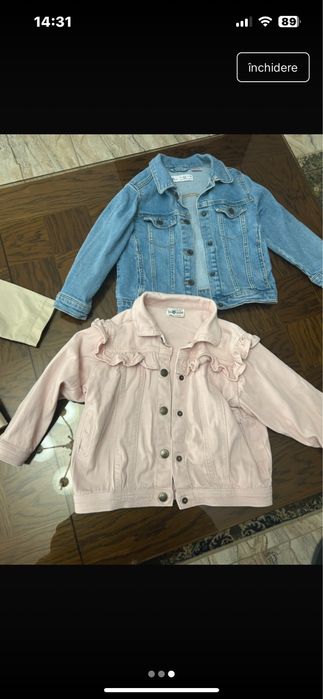 Trench geaca denim 98 fetita