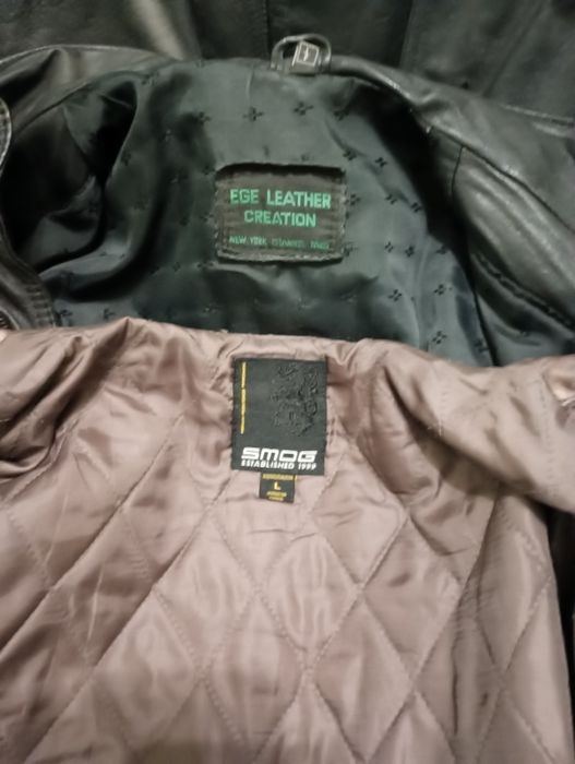 Фирменные Кожаные плащ, куртки, сюртук.