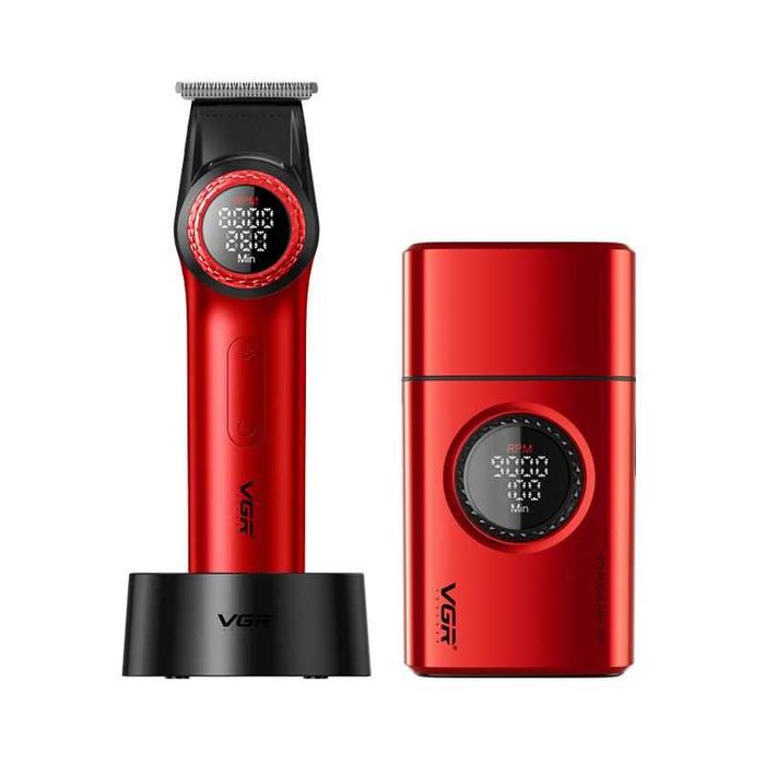 Комплект 2в1 VGR Тример и самобръсначка V-977 & V-377