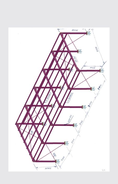 Structura metalica 8x15x4 din hea 120 si 160 ferme ipe acoperita cu panou de 6 cm