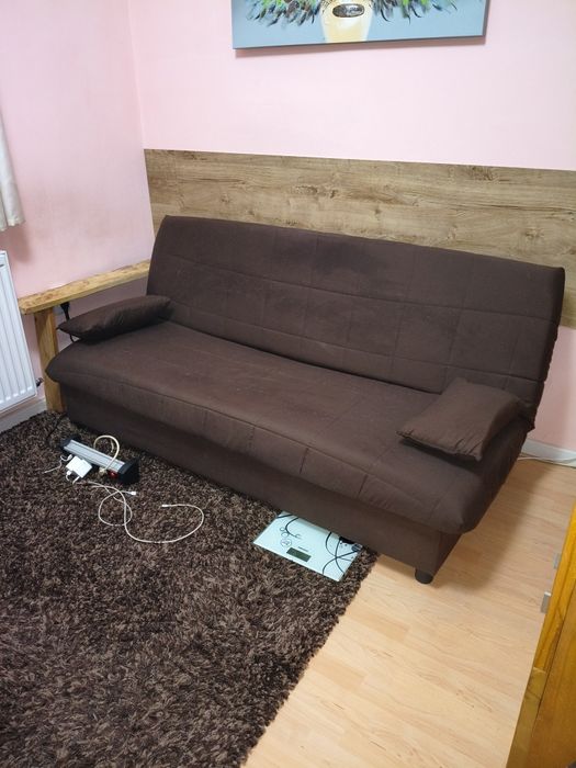 Canapea extensibila cu lada depozitare 120x180